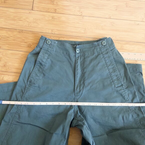 Uniqlo C Cotton Wide Pants - Olive - size 0 - Picture 3 of 8